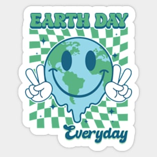 Earth Day Everyday Smile Face Hippie 54th Earth Day Anniversary Sticker